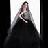 QUEBAN Bride Doll Wedding Dress with Veil Handmade Evening Party Fashion Clothes Wears Gown Exclusive Dress Outfit for 11.5 Inch Girl Dolls,Gift for Kids 3 to 8 Years Old - Black 1